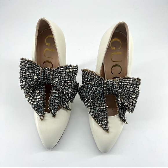 ✈️sold!Gucci bow-embellished patent leather pumps - Picture 4 of 10